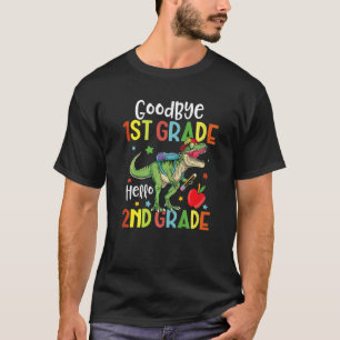 Camiseta Goodbye 1st Grade Hello 2nd Grade Dinosaur Last Da