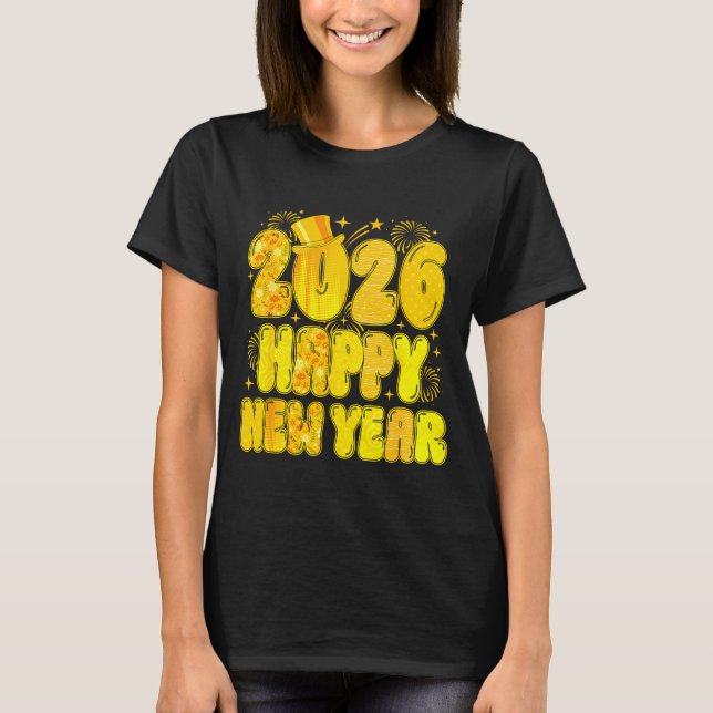 Camiseta Goodbye 2025 Happy New Year 2026 Women Girl Kids  (Frente)