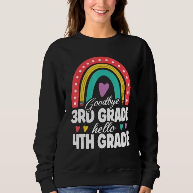 Camiseta Goodbye 3rd Grade Hello 4th Grade Teacher Back To  (Frente)