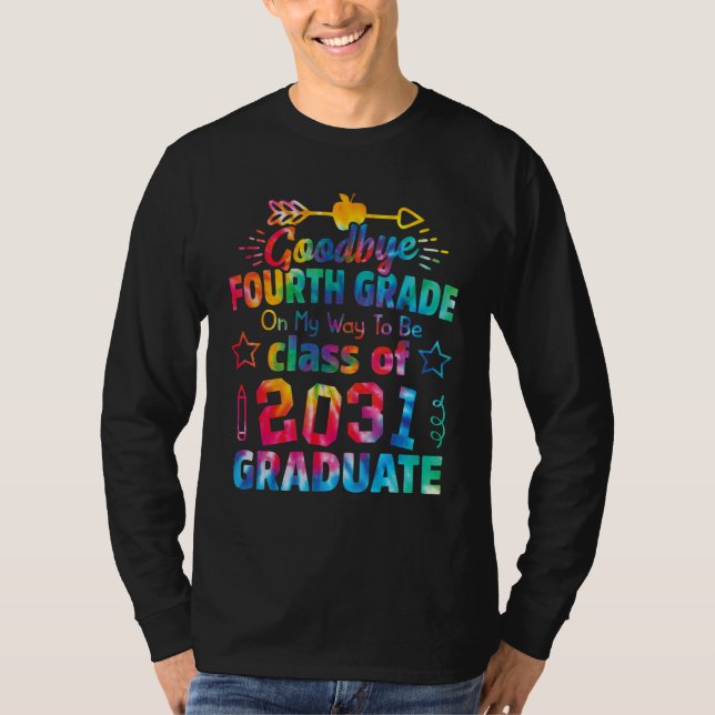 Camiseta Goodbye 4th Grade Class of 2031 Grad Hello 5th gra (Frente)