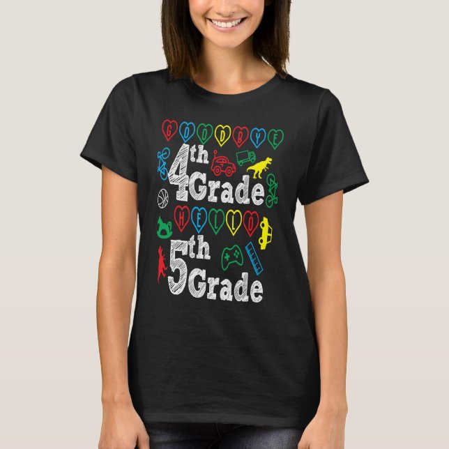 Camiseta Goodbye 4th Grade Hello 5th Grade Back To School S (Frente)