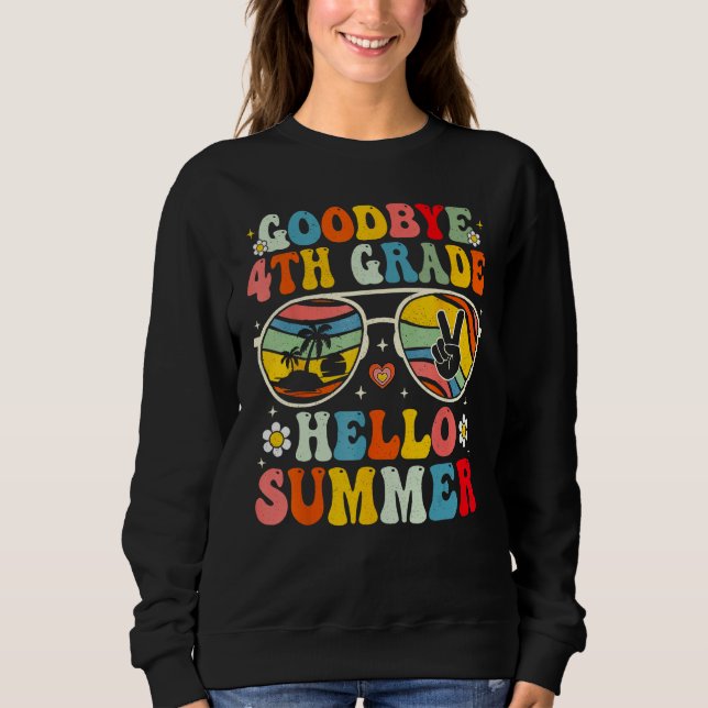 Camiseta Goodbye 4th Grade Hello Summer Sunglasses Last Day (Frente)