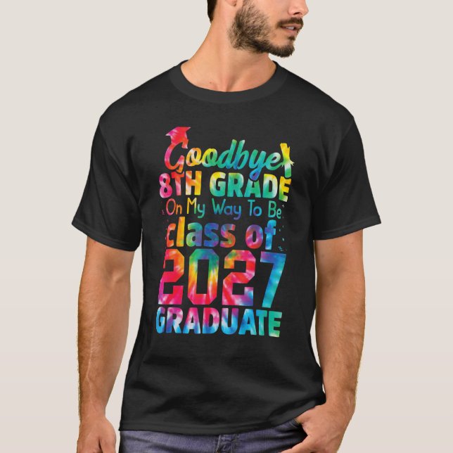 Camiseta Goodbye 8th Grade Class of 2027 Grad Hello 9th Gra (Frente)