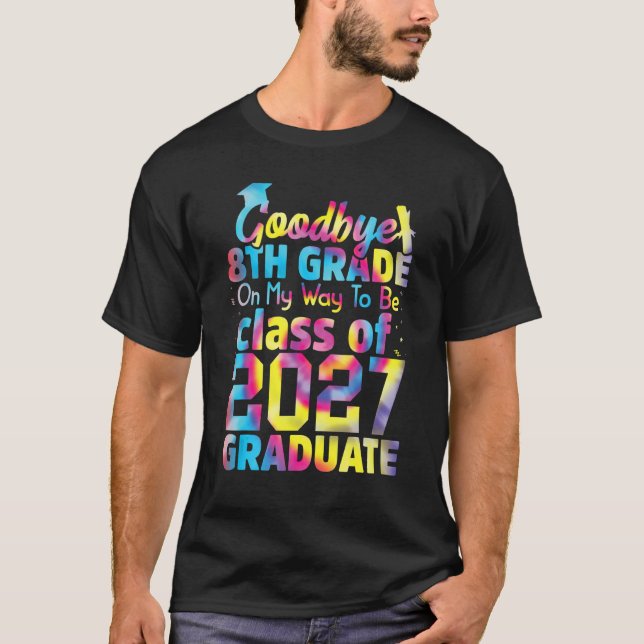 Camiseta Goodbye 8th Grade Class of 2027 Grad Hello 9th Gra (Frente)