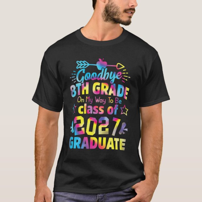 Camiseta Goodbye 8th Grade Class of 2027 Grad Hello 9th Gra (Frente)