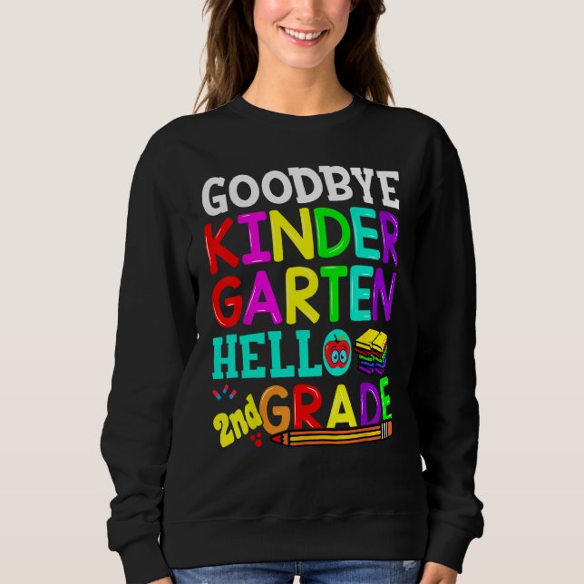 Camiseta Goodbye Kindergarten Hello Second Grade Graduation (Frente)
