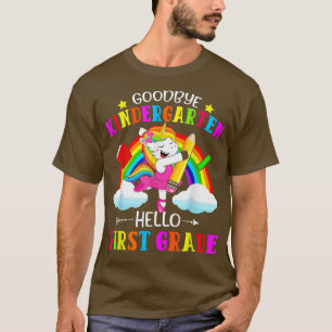 Camiseta Goodbye Kindergarten Olá Crianças do Grau de rua U