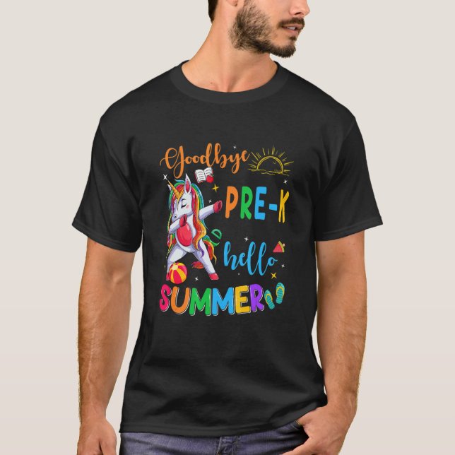 Camiseta Goodbye Pre K Hello Summer Vacbing Unicor (Frente)