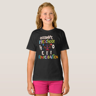 Camiseta Goodbye Preschool Graduação Olá Jardim de Infância