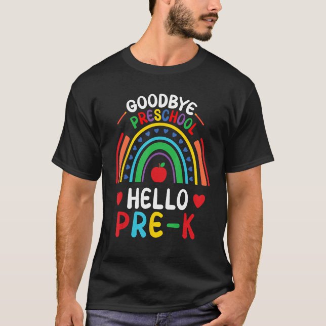 Camiseta Goodbye Preschool Hello Pre K Graduation Back to S (Frente)
