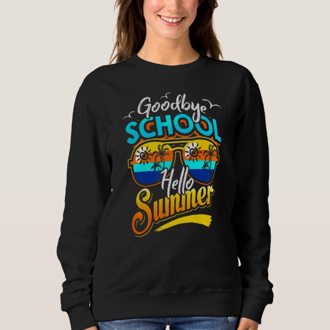 Camiseta Goodbye School Hello Summer Beach Vacing (Frente)