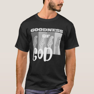 Camiseta GOODNIDADE DA guitarra Culto Líder do Culto DEUS