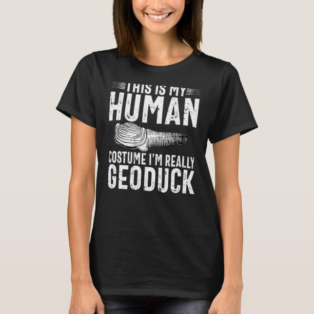 Camiseta Gooey Duck Geoduck Hunter Costume (Frente)