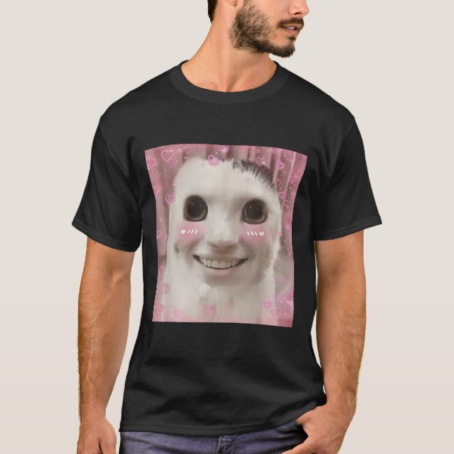Camiseta Goofy Ahh Cat Meme Dank Maldito Weirdcore Cringey  (Frente)