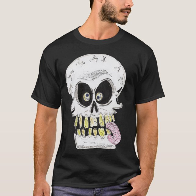 Camiseta goofy skull skeleton face (Frente)