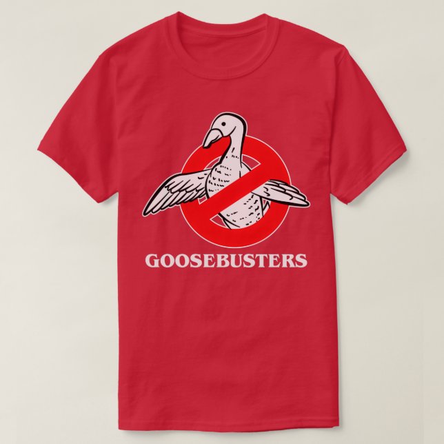 Camiseta Goose Busters Engraçado Fantasma Novelty Design (Frente do Design)
