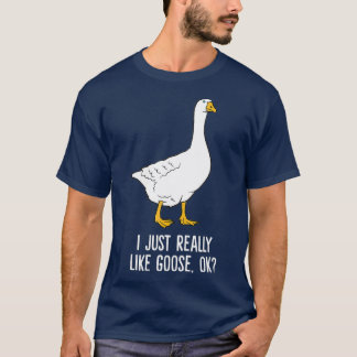 Camiseta Goose Eu Gosto Muito De Pássaros Gansos