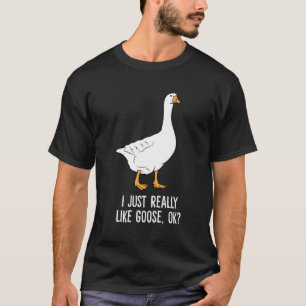 Camiseta Goose Eu Gosto Muito De Pássaros Gansos