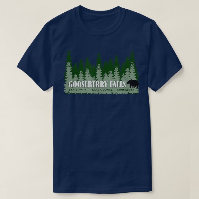 Camiseta Gooseberry Falls State Park Minnesota North Shore  (Frente do Design)