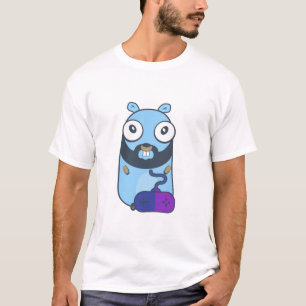 Camiseta Gopher gamer. Golang
