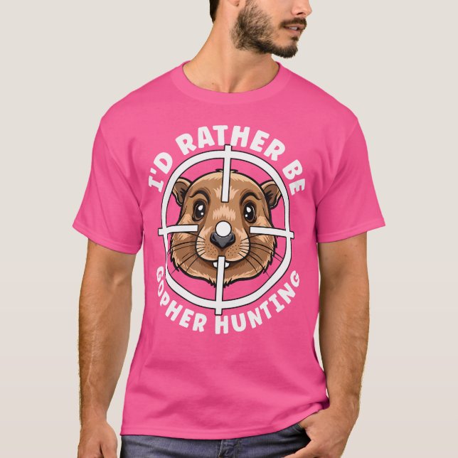 Camiseta Gopher Hunter Crosshairs Preferencialmentes São Ca (Frente)
