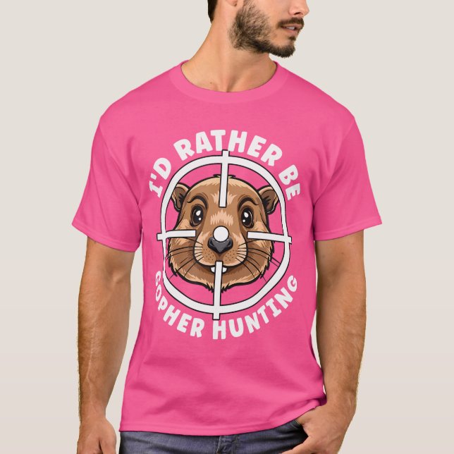 Camiseta Gopher Hunter Crosshairs Preferencialmentes São Ca (Frente)