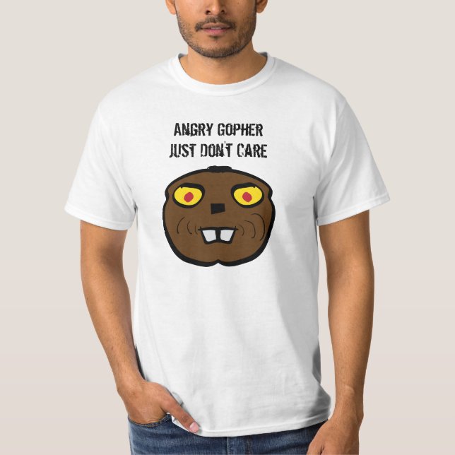 Camiseta Gopher Irritado Não se importe com esse animal eng (Frente)