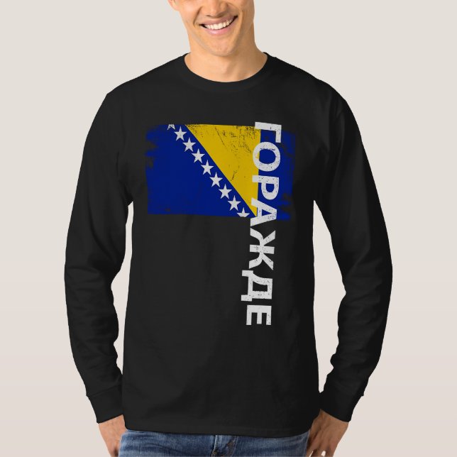 Camiseta Gorazde Bosnia Flag For Bosnian Men Women Kids (Frente)