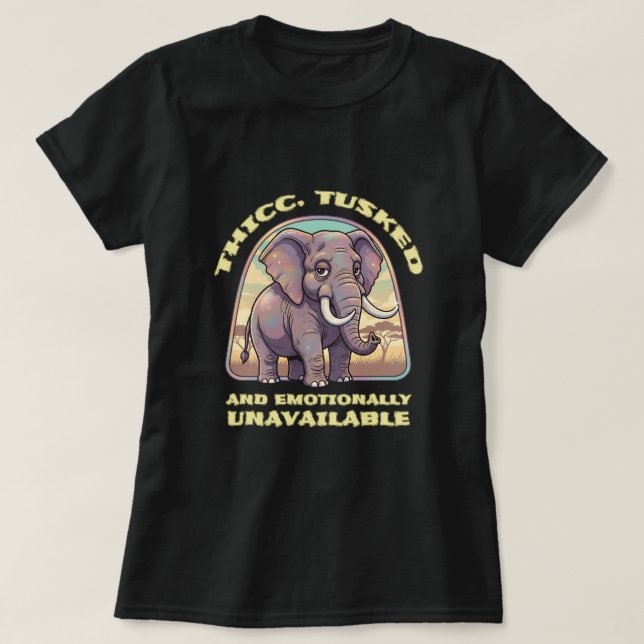 Camiseta Gorda, com presas e emocionalmente indisponível (Frente do Design)