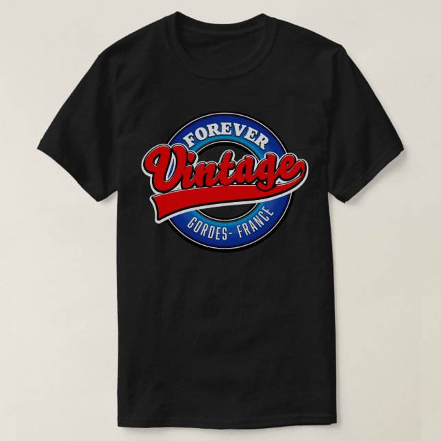 Camiseta Gordes França vintage (Frente do Design)