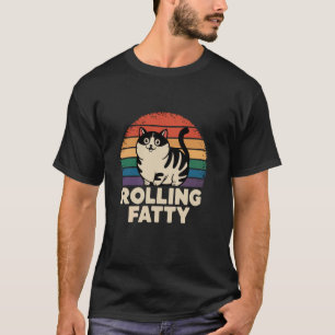 Camiseta Gordinhos Rolando Gato Animal Gato Engraçado Amant