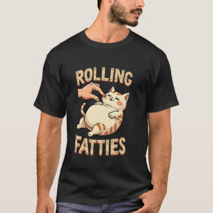 Camiseta Gordinhos Rolando Humor de Gato Preguiçoso e Diver