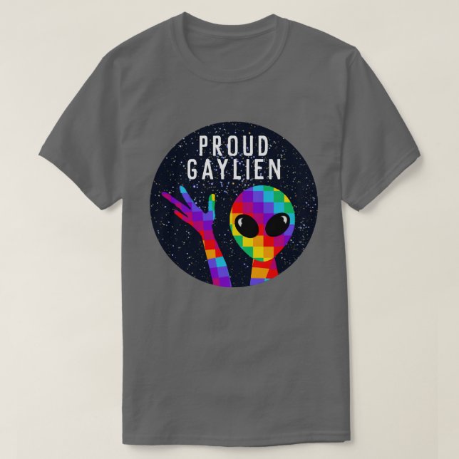 CAMISETA GORDO ENGRAÇADO GAYLIEN LGBTQ+ (Frente do Design)