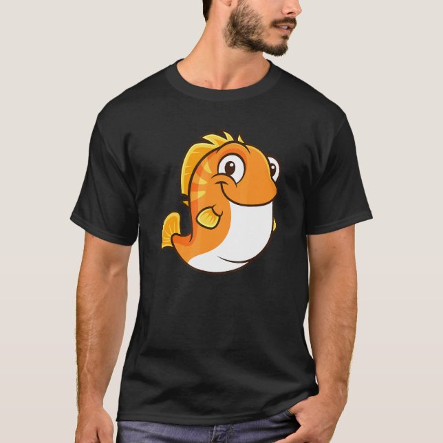 Camiseta Gordo, Gato, Chubby Peixe Laranja (Frente)