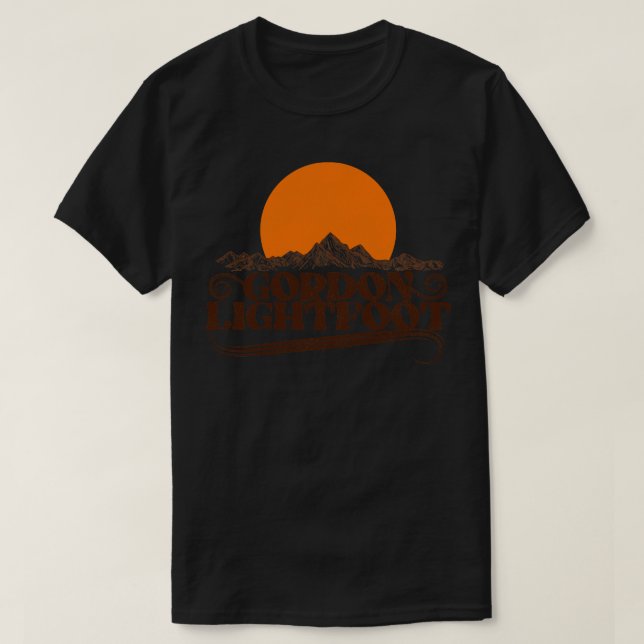 Camiseta Gordon Lightfoot Ascensão Sun (Frente do Design)