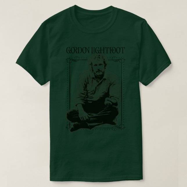 Camiseta Gordon Lightfoot Retro Style Fan Design 2 (Frente do Design)