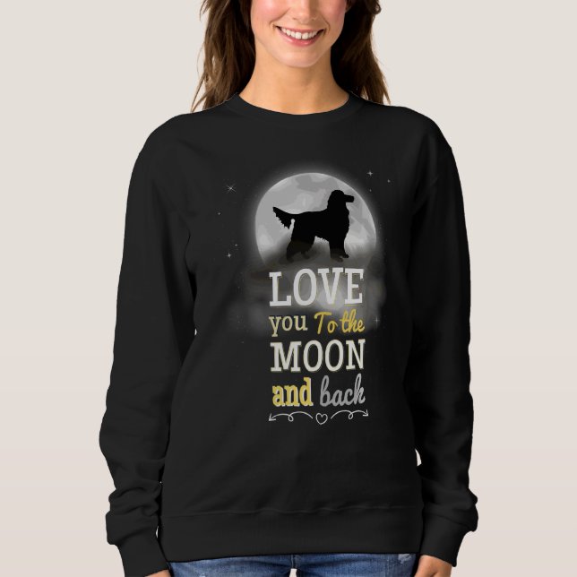 Camiseta Gordon Setter Dog Love To Moon (Frente)