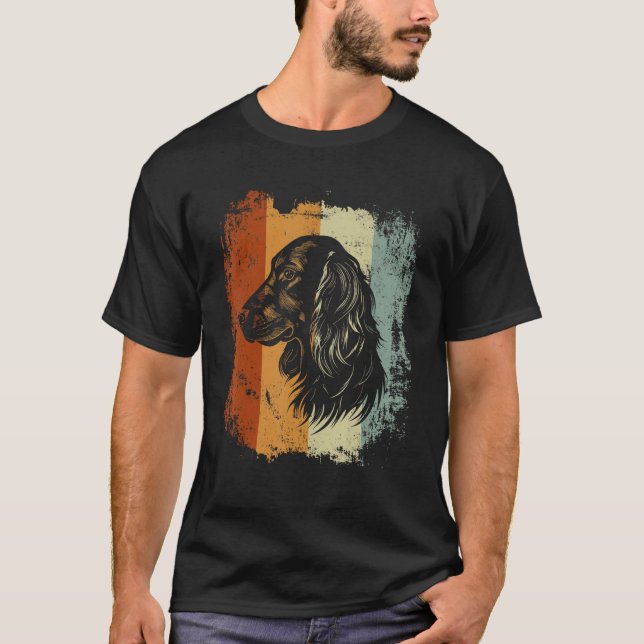 Camiseta Gordon Setter Dog Retro Design (Frente)