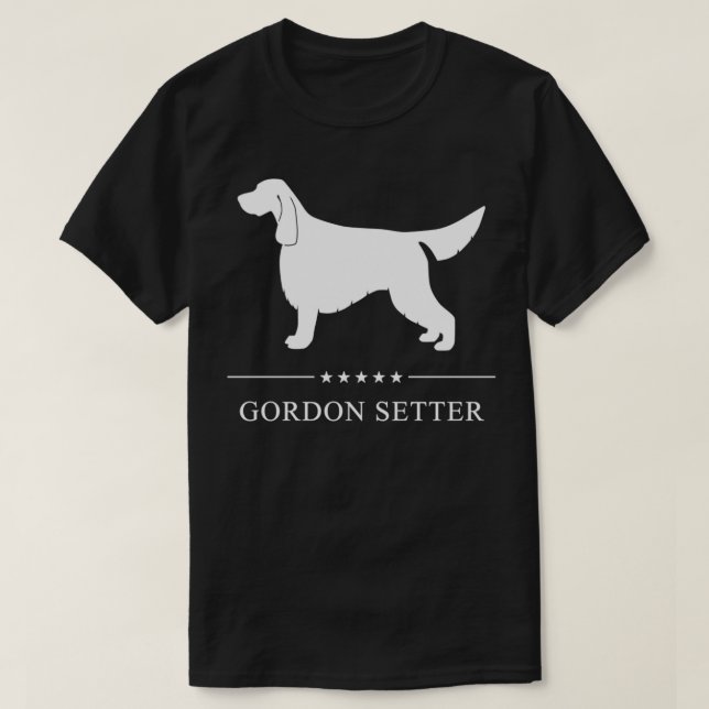 Camiseta Gordon Setter Dog White Silhoulover (Frente do Design)