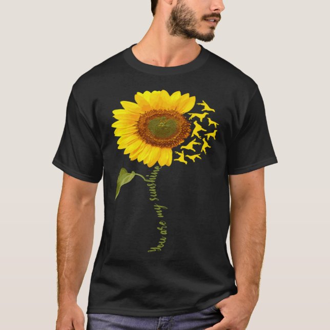 Camiseta Gordon Setter Sunflower (Frente)
