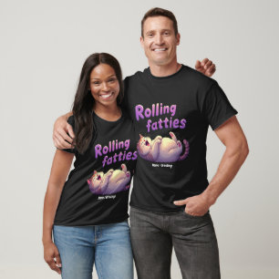 Camiseta Gordos Rolando Meme de Gato Engraçado e Fofo