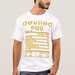 Camiseta gorducho Fatos de Nutrição de Ovos Ação de Gra