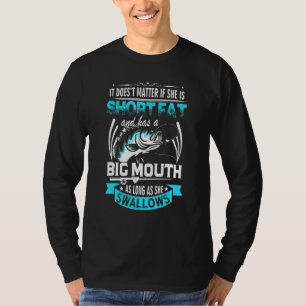 Camiseta Gordura Curta E Grande Engorda De Pesca Da Boca