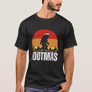 CAMISETA GORDURA DE NATAL DE VINTAGENS DE FOTMAS GRANDES PÉ