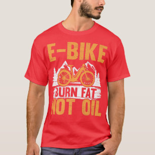 Camiseta Gordura De Queima E-Bike Não Petrolífera Bicicleta