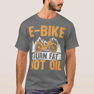 Camiseta Gordura De Queima E-Bike Não Petrolífera Bicicleta