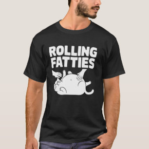 Camiseta Gorduras Rolando Design Divertido de Gato Amante d
