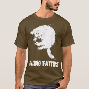 Camiseta Gorduras Rolantes Gato Engraçado Gato Roupa De Gat