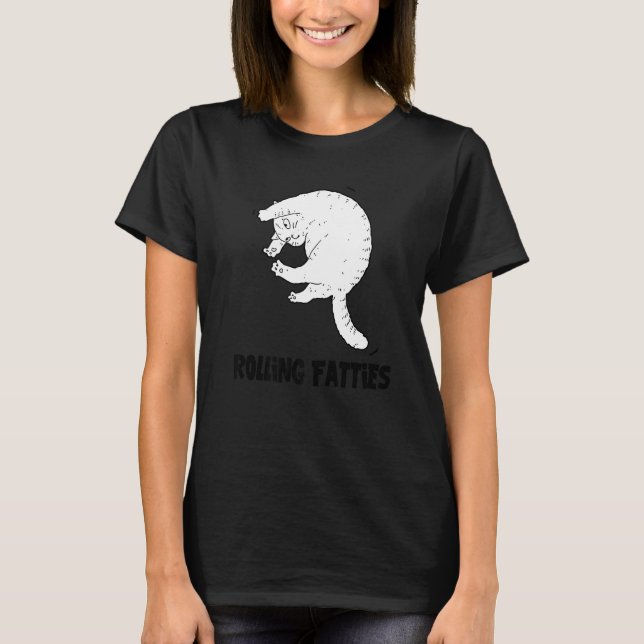 Camiseta Gorduras Rolantes Gato Pai Gato (Frente)