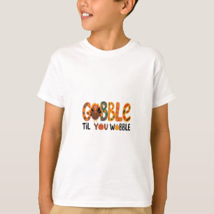 Camiseta Gorgoleje Até Vacilar Peru De Ação De Graças Engra